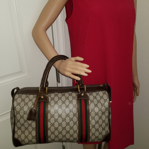 Firm Price! Vintage Gucci Early Boston with lock - Picture 2 of 9